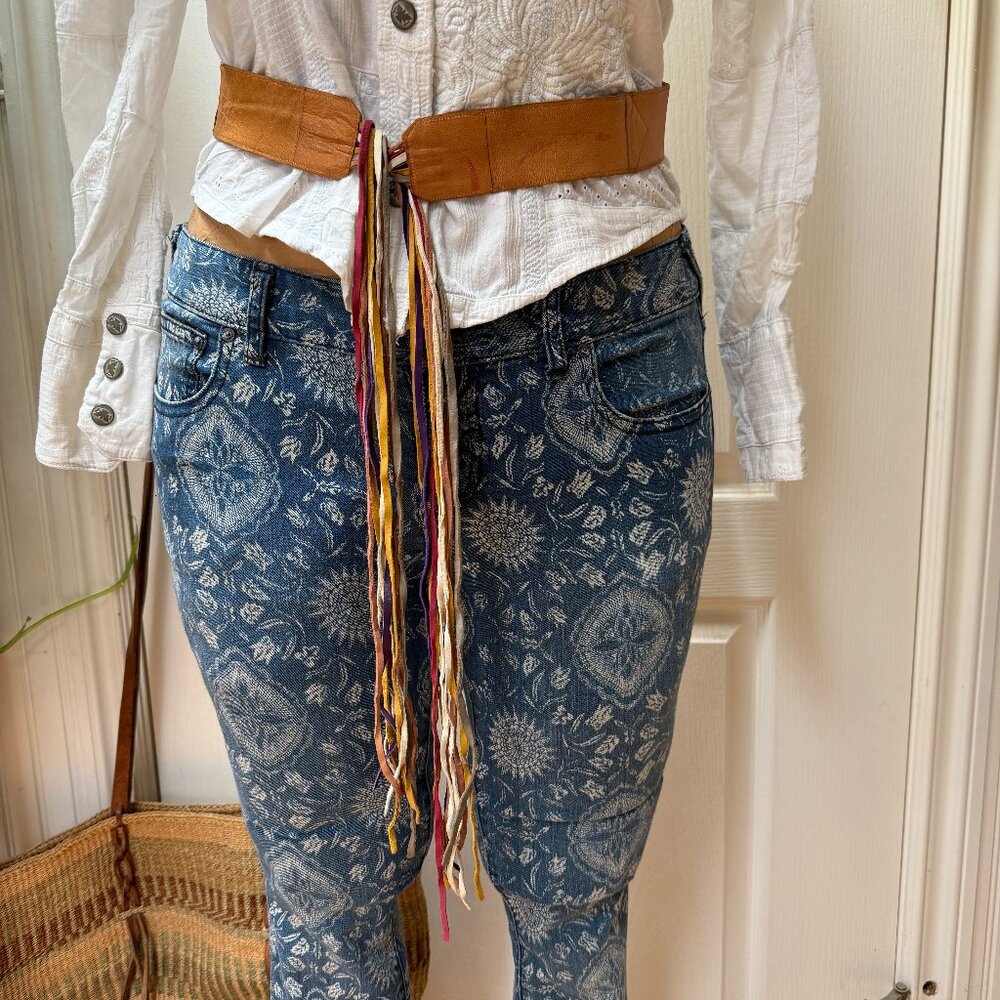 Vintage Soft Leather Fringe Belt Phil Sockett